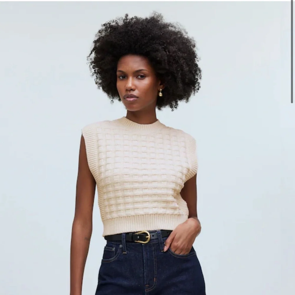 NWOT Madewell Cream Knit Sweater Size Small - Picture 1 of 16